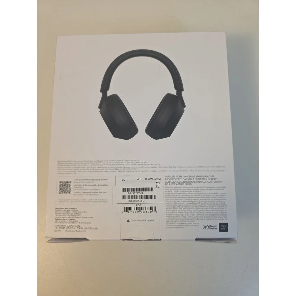 Sony WH-1000XM5SA Wireless Active Noise Cancellation Bluetooth Headphones - NOB